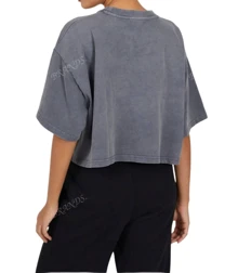 Good for Nothing Vintage grijs cropped T-shirt