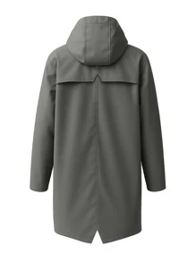Rains Women's Shell Jackets Warm Adjustable Comfortable Commuting Outdoor Camping 12010-13 - Grey - View 2