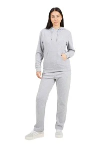 brave soul Hooded Sweatshirt With Kangaroo Pocket - Grey - View 2