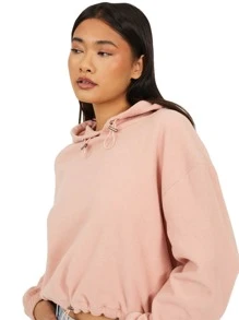 brave soul Polar Fleece Sweatshirt With Hood - Pink - View 4