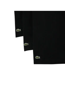 Lacoste 3 Packs Cotton Jersey Loungewear T-Shirts - Black - View 6