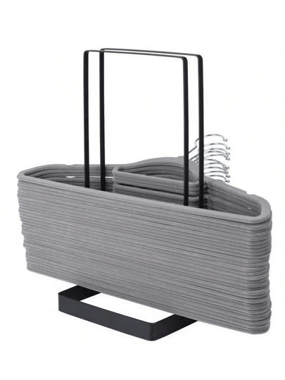 大容量衣架收纳架，成人儿童适用，不锈钢可拆卸衣架收纳架，节省空间，衣架架，用于家庭整理和收纳，洗衣篮，衣柜装饰，房间装饰，家居装饰，卧室装饰，收纳