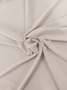 Franclia 女士优雅通勤纯色缺口领无袖前拉链 A 字型中长连衣裙，春夏 - 杏色 - 查看 6