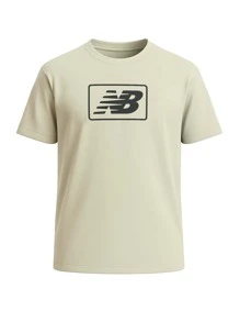 NEW BALANCE MT33512 - Letter Graphic Sports T-Shirt - Green - View 1