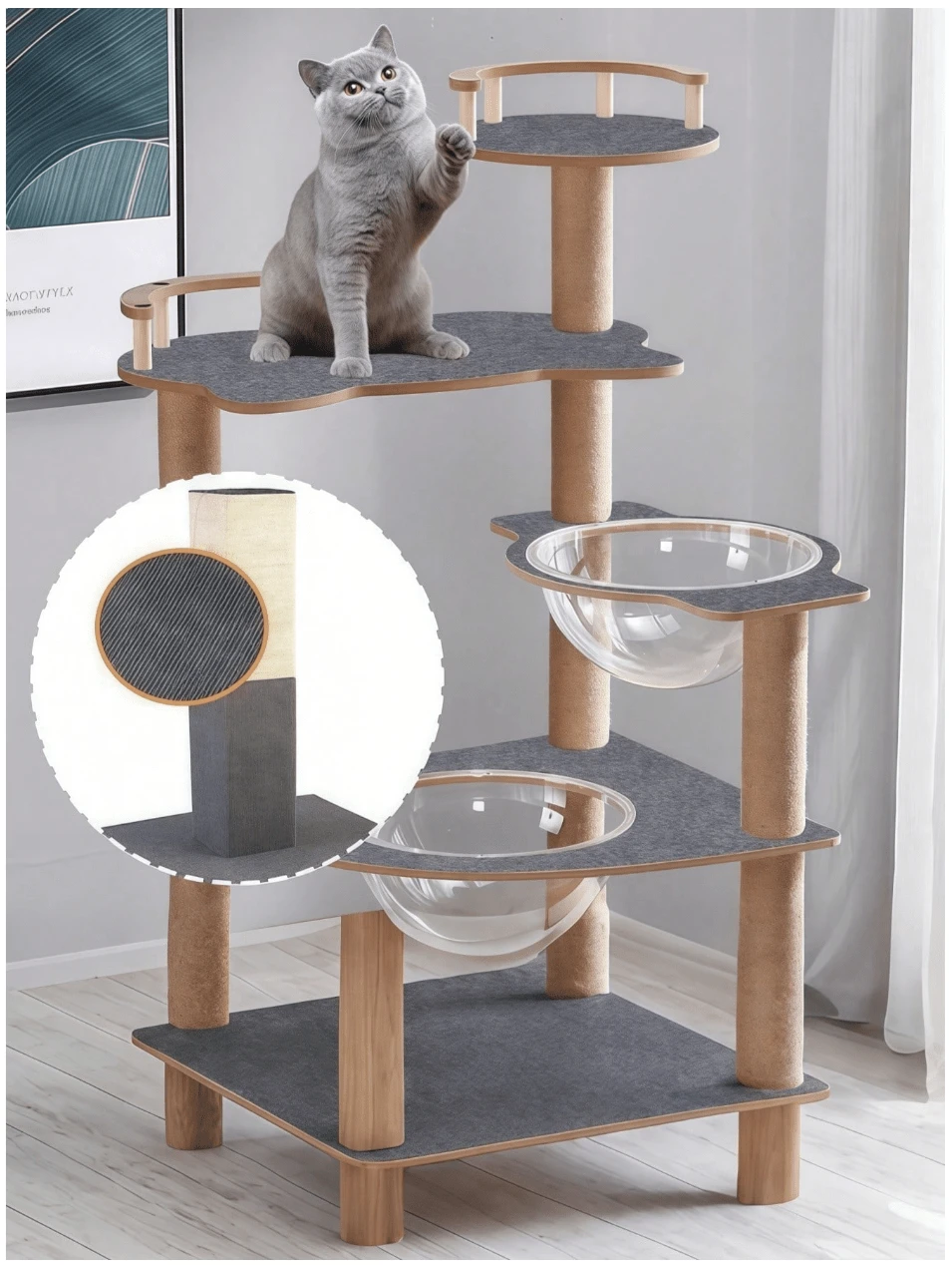 Self-Adhesive Carpet Pad, Cat Climbing Ladder, Sofa Furniture DIY Cover, Cat Scratching Board Replacement - Durable, Anti-Scratch With No Debris, Self-Adhesive Wall Sticker, Cat Scratch Board