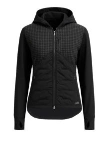 NEW BALANCE WJ33256 - Zip Up Hooded Sports Jacket - Black - View 1