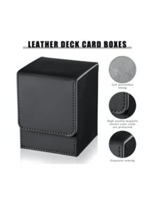 MTG 卡牌盒 PU 皮革 - 磁性闭合 TCG CCG 收纳盒可容纳 100 多张单/双套卡 - 便携式万智牌卡牌盒，适用于游戏配件 - 彩色 - 查看 6