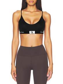 Calvin Klein UNLINED BRALETTE - 黑色 - 查看 1