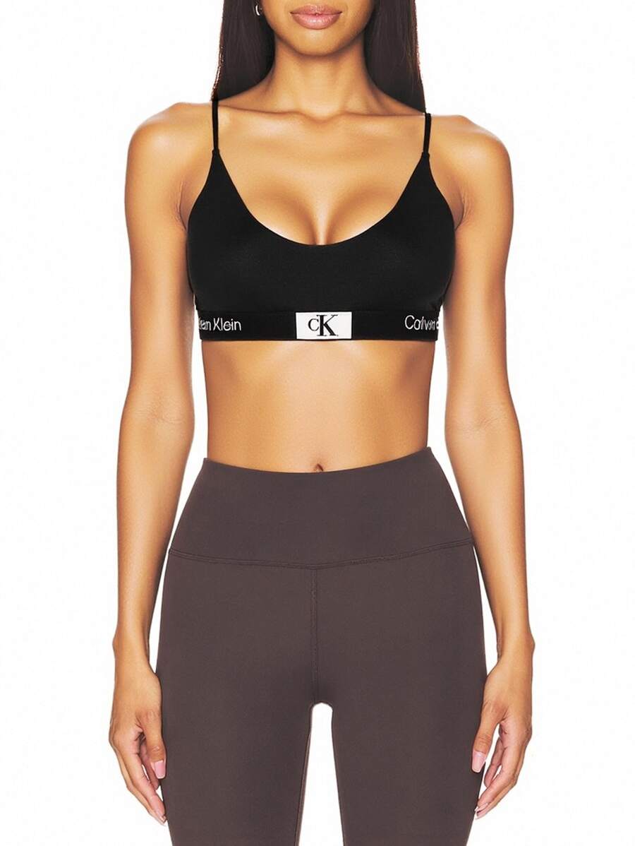 Calvin Klein UNLINED BRALETTE - 黑色 - 查看 1