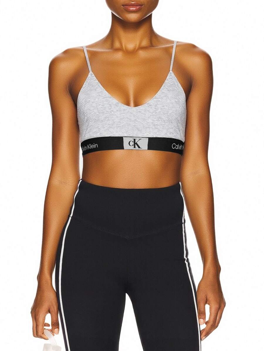 Calvin Klein UNLINED BRALETTE - Grey - View 1