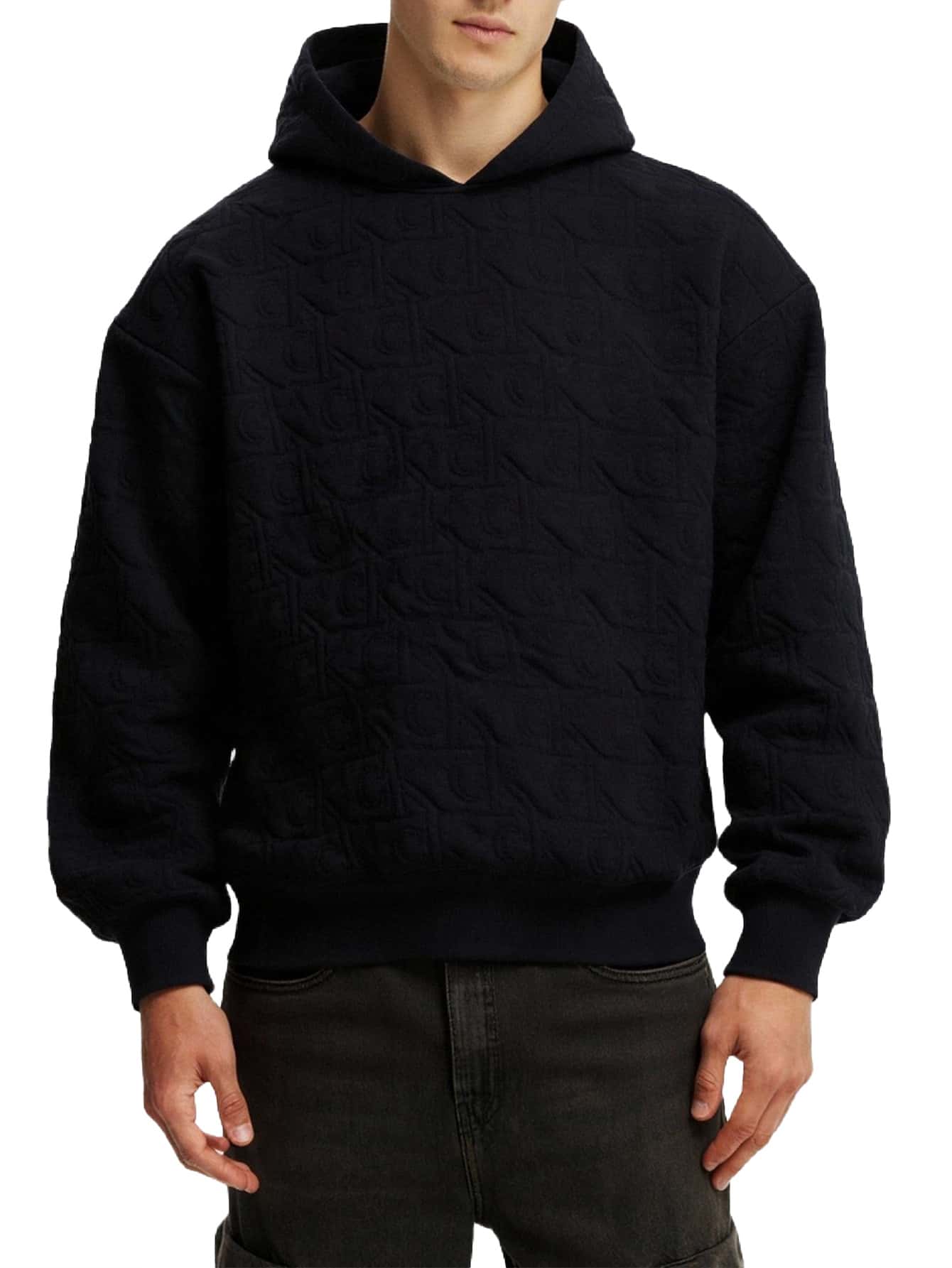 Calvin Klein L/S HOODIE - 黑色 - 查看 1