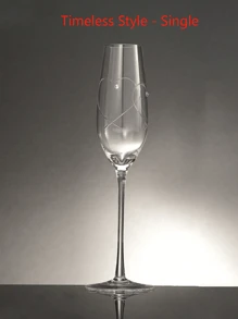 2PCS创意雕花钻石水晶玻璃高脚香槟杯，雕刻工艺，双爱L型图案，轻奢复古，适用于婚礼，情人节，永恒爱情，节庆礼品，餐厅，宴会，派对，酒吧，特殊场景，水晶玻璃高脚香槟杯 - 彩色 - 查看 18