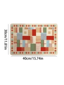 Joivida 1PC Diatom Mud Multi-Color mata podłogowa, pochłaniająca wodę, szybkoschnąca, antypoślizgowa mata podłogowa, dywanik odporny na brud na drzwiach, mata podłogowa pod prysznic w łazience, zmywalna i odprowadzająca wodę mata - Wielokolorowe - Zobacz 3