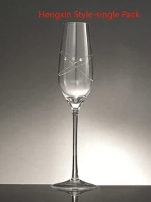 2PCS创意雕花钻石水晶玻璃高脚香槟杯，雕刻工艺，双爱L型图案，轻奢复古，适用于婚礼，情人节，永恒爱情，节庆礼品，餐厅，宴会，派对，酒吧，特殊场景，水晶玻璃高脚香槟杯 - 彩色 - 查看 16