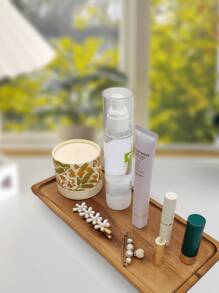 1/2 件橡果形木托盘、椭圆形托盘、矩形托盘、木托盘、美容展示托盘、香水托盘、浴室托盘、器皿木托盘、蛋糕托盘、厨房托盘、展示架、食品托盘、纸杯蛋糕托盘，用于装饰、万圣节、复活节、情人节、圣诞节、餐桌装饰、用于、蛋糕、面包、香水、珠宝、浴室用品