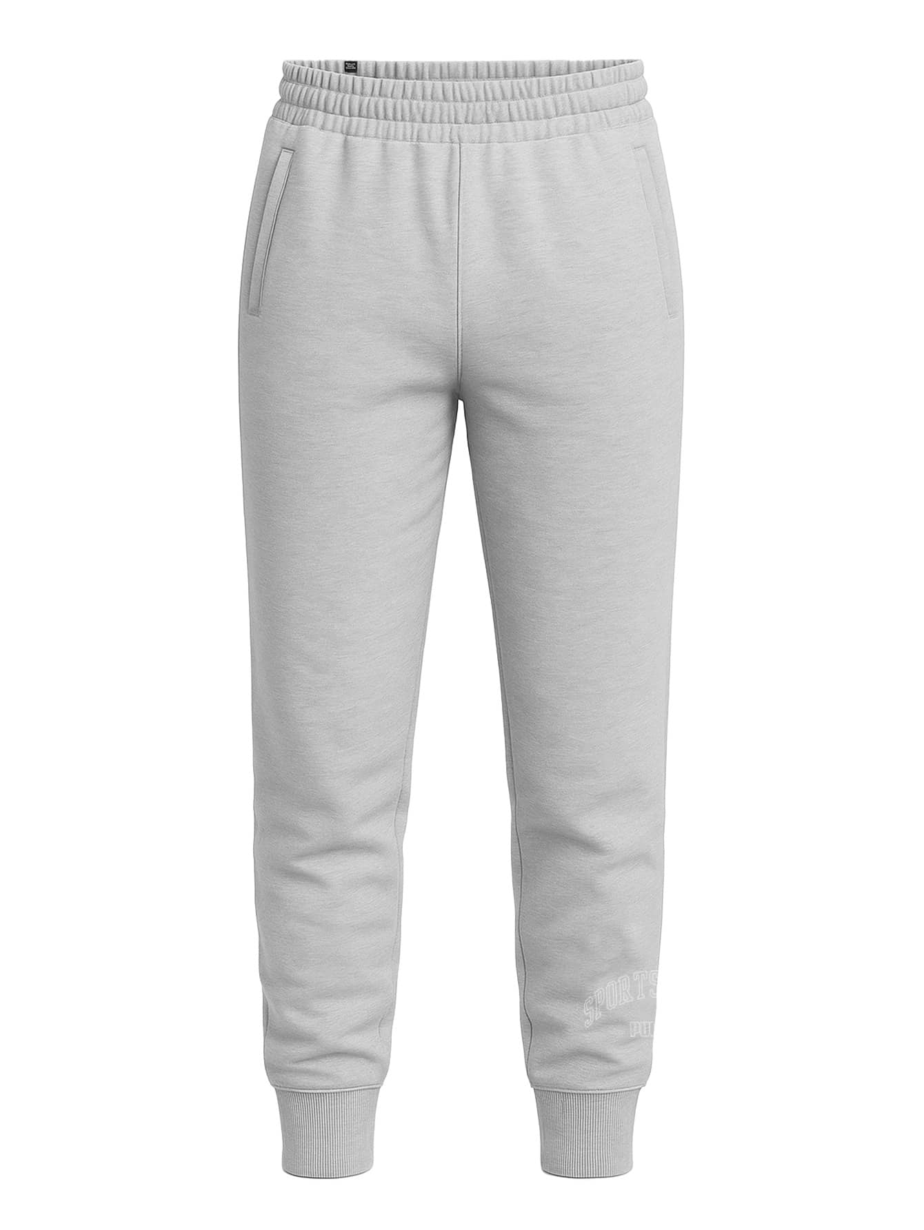 Puma ESS+ LOGO LAB Pants FL - Light Gray Heather - View 1