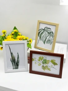 5Pcs/Set Wooden Photo Frames For Picture Wall Pictures Frame For Table Top Display And Wall Mounting Frames Photo Decor Commemorative Gift - Redwood color - View 3