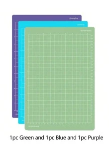 切割垫 8.5x12 英寸 For Joy Xtra 3 包可重复使用粘性（轻便、标准、强力）抓握板球切割垫替换粘合剂粘性访问返校、返校、学校用品 - 彩色 - 查看 1
