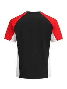 Champion 男士休闲拼色字母图案印花短袖 T 恤，夏季 - 黑色 - 查看 5