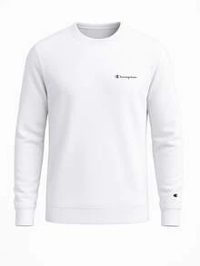 Champion Herrtröja med bokstavstryck och rund halsringning, avslappnad lös passform - Vitt - Visa 4