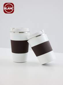 SHEIN Basic living Stainless Steel Coffee Cup Thermal Mug Non-slip Travel Car Insulated Bottle - White - View 2