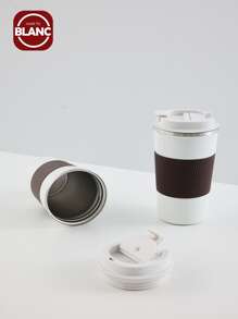 SHEIN Basic living Stainless Steel Coffee Cup Thermal Mug Non-slip Travel Car Insulated Bottle - White - View 6