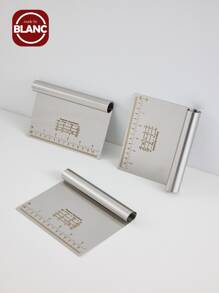 1pc Stainless Steel Dough Cutter, Silver Dough Scraper For Baking