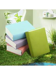 SHEIN 1 Piece Minimalist Style PU Leather Blank Undated Notebook, 360 Pages (720 Pages), Portable Sketchbook, Suitable For Students, Business Gifts, Office Meetings - Chinese Language Back To School