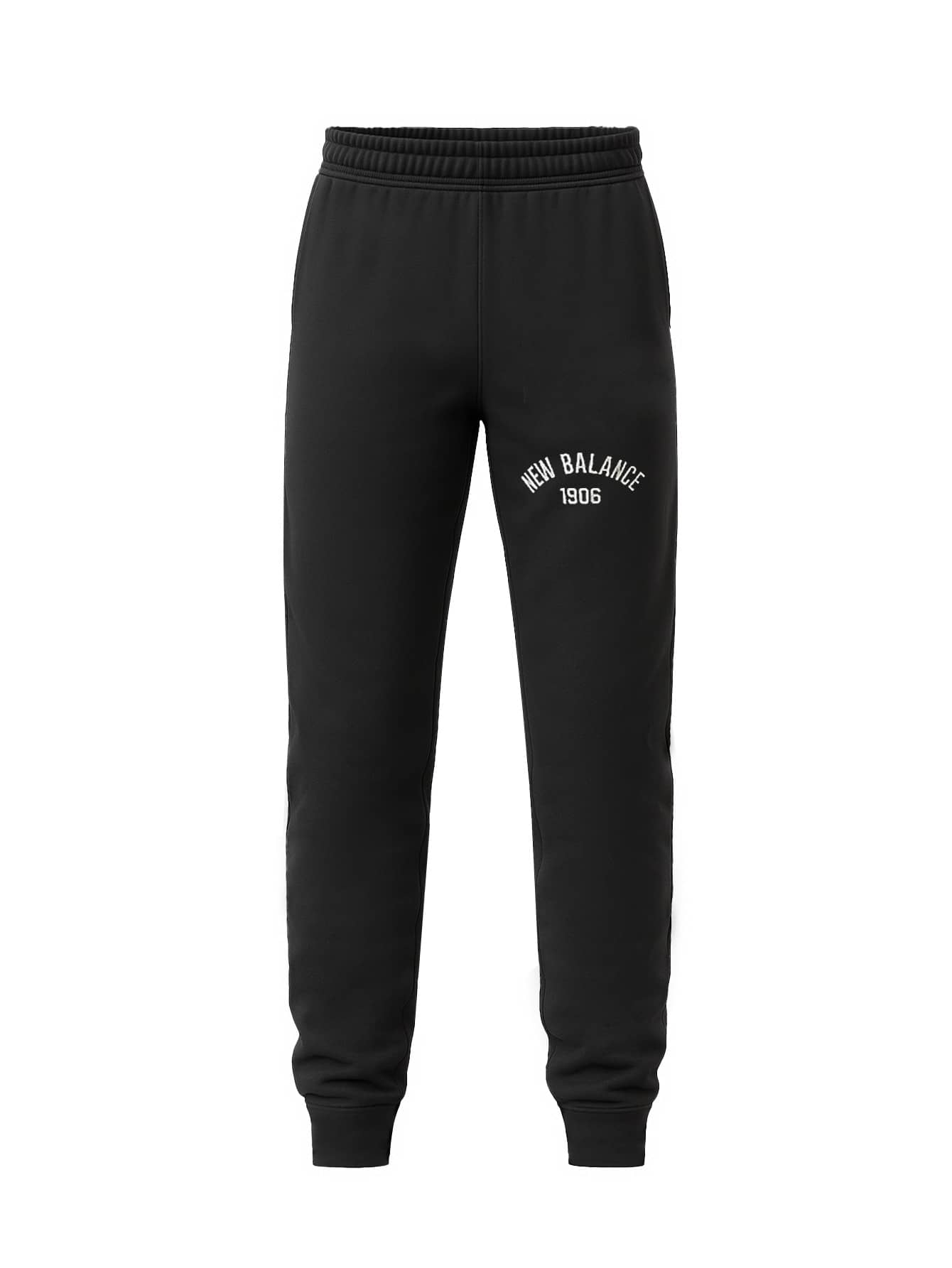 NEW BALANCE YP33551 - Young Boy Letter Graphic Sweatpants - Black - View 1