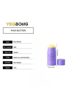 3件装狗狗爪子舒缓霜，温和清洁并滋润爪垫，缓解干燥。涂抹舒适护理霜 - 紫色 - 查看 2