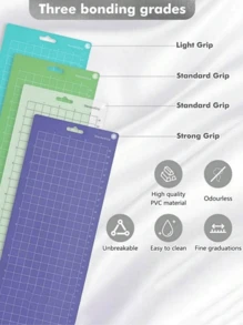 Joy 切割垫（4.5x12 英寸，标准抓握、轻抓握、强力抓握），Joy 粘性切割垫配件，返校，学校用品 - 均碼 - 查看 9