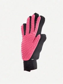 1 Piece Pet Hair Removal Massage Cleaning Gloves, Cleaning And Grooming, No Harm To Couples, Cat And Dog Grooming Gloves 1 Piece Right Hand - Pink - View 8
