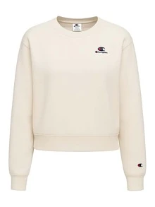 Champion Hanorac casual cu mânecă lungă și guler rotund pentru femei, cu imprimeu de litere, cu umeri căzuți