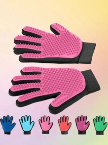 1 Piece Pet Hair Removal Massage Cleaning Gloves, Cleaning And Grooming, No Harm To Couples, Cat And Dog Grooming Gloves 1 Piece Right Hand - Pink - View 7