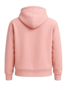 Champion 女士休闲宽松抽绳连帽长袖运动衫 - 粉色 - 查看 5