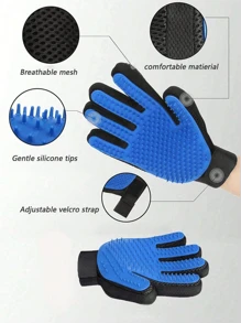 1 Piece Pet Hair Removal Massage Cleaning Gloves, Cleaning And Grooming, No Harm To Couples, Cat And Dog Grooming Gloves 1 Piece Right Hand - Pink - View 5