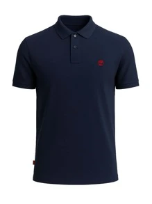 Timberland Men's Polo Shirt Pique Short Sleeve TB0A26N4433 Blue - Sapphire - View 1