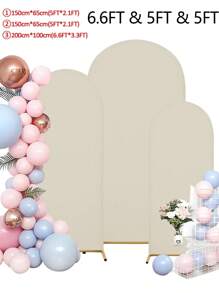 1/2/3 piezas Funda semi-ular de arco en forma de U de unicolor, adecuada para fiesta de cumpleaños, decoración de boda, telón de fondo interior/exterior, funda de tetón en formas de u para decoración del arco de la boda para fiestas, todo el escenario (marco de metal no incluido), Navidad