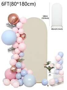 1/2/3 piezas Funda semi-ular de arco en forma de U de unicolor, adecuada para fiesta de cumpleaños, decoración de boda, telón de fondo interior/exterior, funda de tetón en formas de u para decoración del arco de la boda para fiestas, todo el escenario (marco de metal no incluido), Navidad