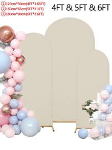 1/2/3 piezas Funda semi-ular de arco en forma de U de unicolor, adecuada para fiesta de cumpleaños, decoración de boda, telón de fondo interior/exterior, funda de tetón en formas de u para decoración del arco de la boda para fiestas, todo el escenario (marco de metal no incluido), Navidad