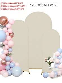 1/2/3 piezas Funda semi-ular de arco en forma de U de unicolor, adecuada para fiesta de cumpleaños, decoración de boda, telón de fondo interior/exterior, funda de tetón en formas de u para decoración del arco de la boda para fiestas, todo el escenario (marco de metal no incluido), Navidad