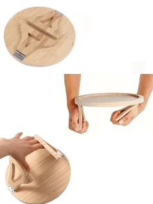 沙发扶手托盘可调节折叠竹制支架，用于杯子、手机、平板电脑、零食、客厅、卧室沙发边桌、家居收纳架、坚固防滑扶手、托盘 - 彩色 - 查看 2