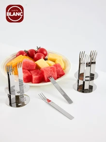 Madebyblanc 1/4/6 Stücke multifunktionale Besteckgabel, Edelstahl Gabel, tragbares Reise- und Camping-Zubehör, umwandelbare Besteck-Salat-Gabel.