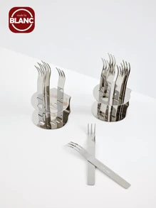 Madebyblanc 1/4/6 Stücke multifunktionale Besteckgabel, Edelstahl Gabel, tragbares Reise- und Camping-Zubehör, umwandelbare Besteck-Salat-Gabel.