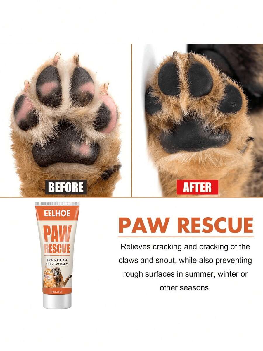 3pcs Pet Paw Balm, 30ml Animal Cat Dog Paw Care Foot Pad Protection Moisturizing Cream - Orange - View 1