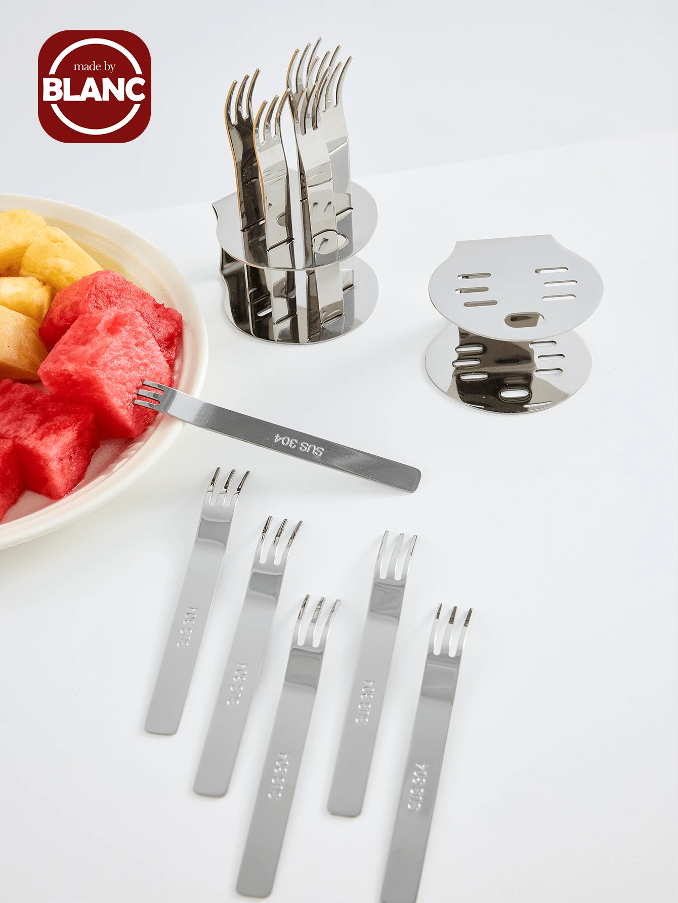 Madebyblanc 1/4/6 Stücke multifunktionale Besteckgabel, Edelstahl Gabel, tragbares Reise- und Camping-Zubehör, umwandelbare Besteck-Salat-Gabel.