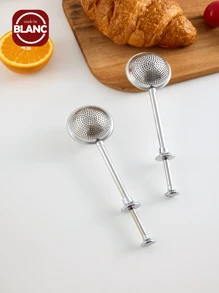 1pc Kitchen Flour Duster For Baking, One-Handed Operation, Stainless Steel Powdered Sugar Shaker Duster, Pick Up And Dust Flour Sifter