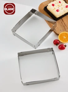 Square Cake Mold Ring, 6-11 inch Adjustable Stainless Steel Mousse Cake Ring Square Cookie Cutter Pastry Baking Mold for Birthday Cake, Party Dessert, Tiramisu - Silver - View 2