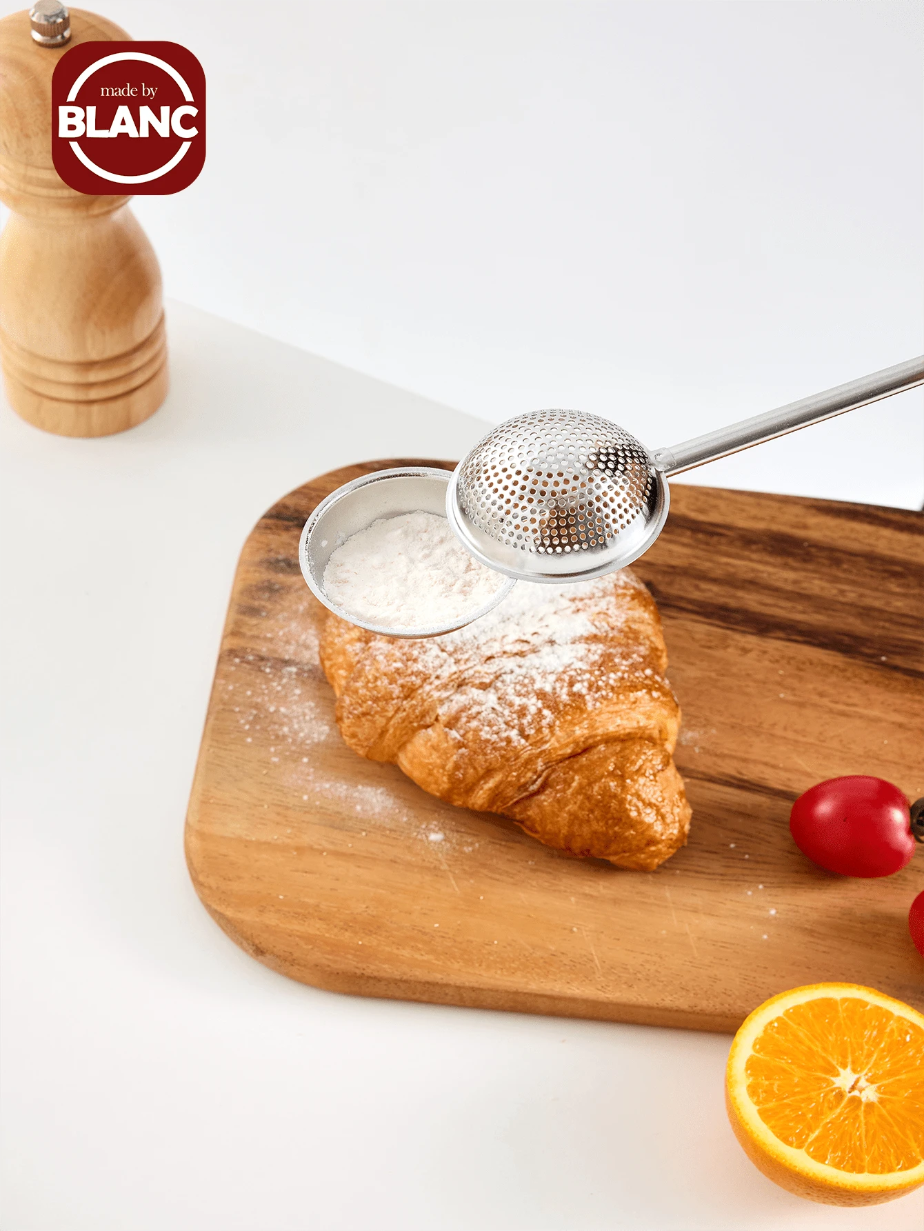 1pc Kitchen Flour Duster For Baking, One-Handed Operation, Stainless Steel Powdered Sugar Shaker Duster, Pick Up And Dust Flour Sifter