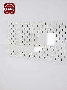 Madebyblanc 1Pc Storage Bin Organize Cutlery in Pegboard Combination Kit Accessories Pegboard Accessories,Various Tools Storage Arrange System Kit, For Garage Workbench/Craft Room/Office/Playroom/Home Kitchen Organization - White - View 2